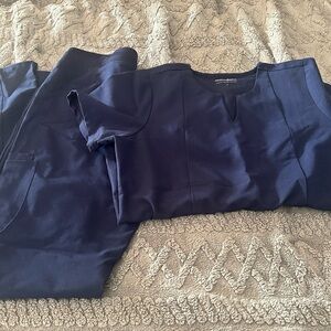 Mandala Navy Blue Medium Scrub Set